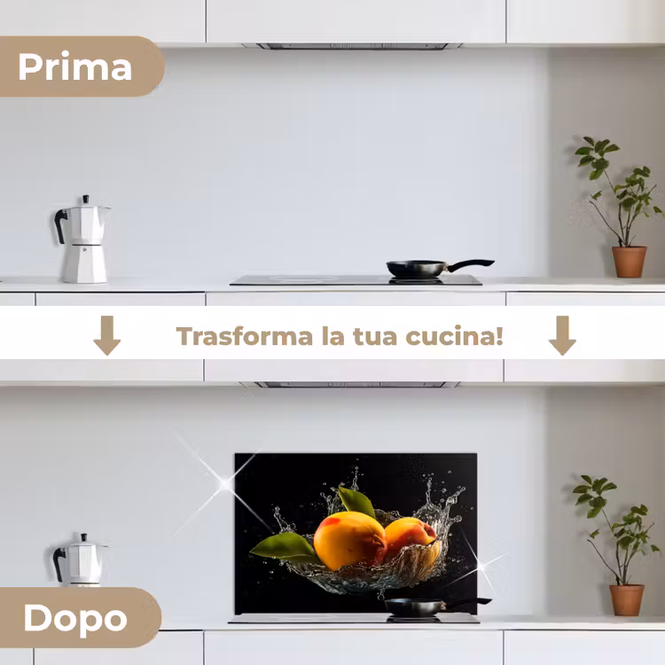 Paraschizzi cucina - Mango - Frutta - Acqua - Nero - Foglie — 7