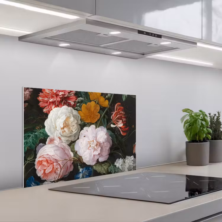 Paraschizzi cucina - Natura morta con fiori — 1