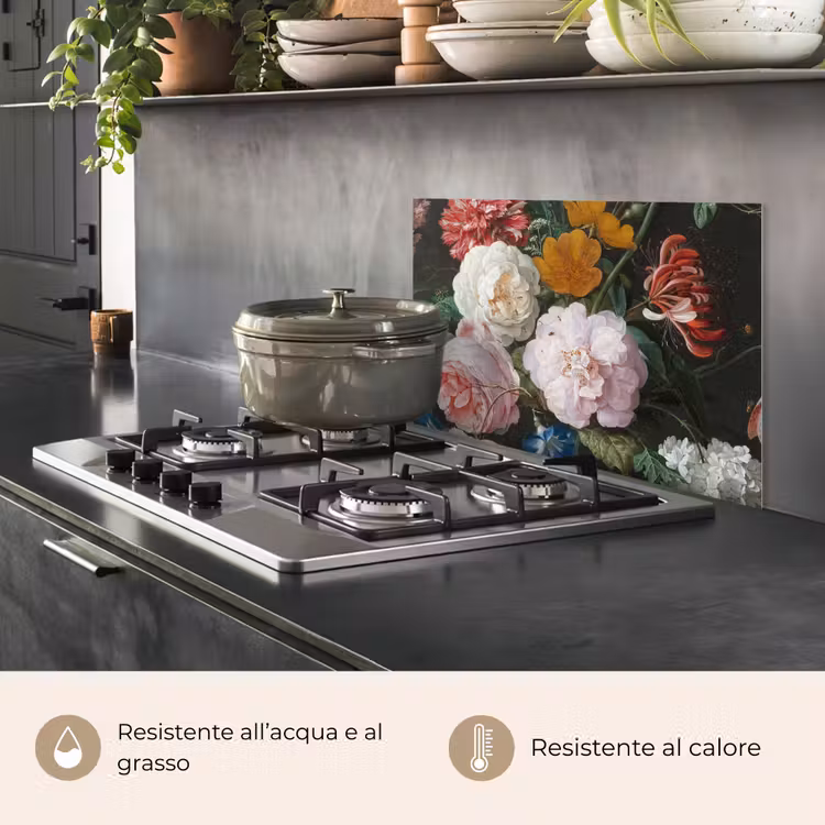 Paraschizzi cucina - Natura morta con fiori — 2