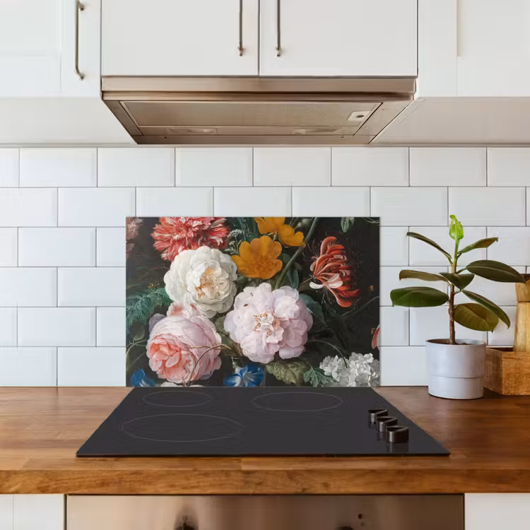 Paraschizzi cucina - Natura morta con fiori — 3