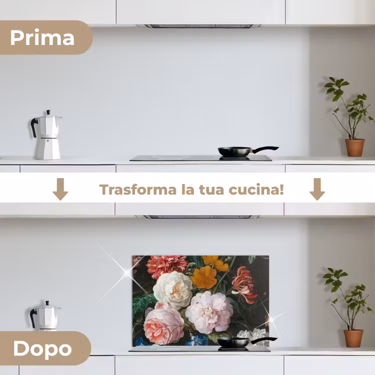 Paraschizzi cucina - Natura morta con fiori — 7
