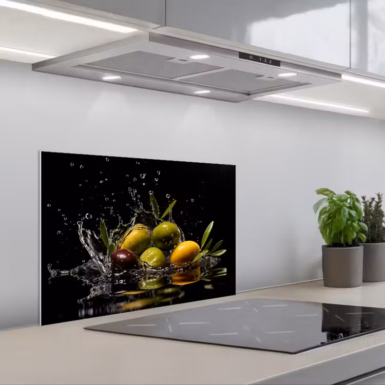 Paraschizzi cucina - Olive - Verde - Acqua - Nero — 1