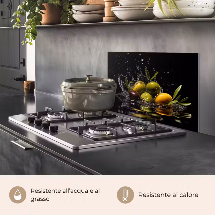 Paraschizzi cucina - Olive - Verde - Acqua - Nero — 2