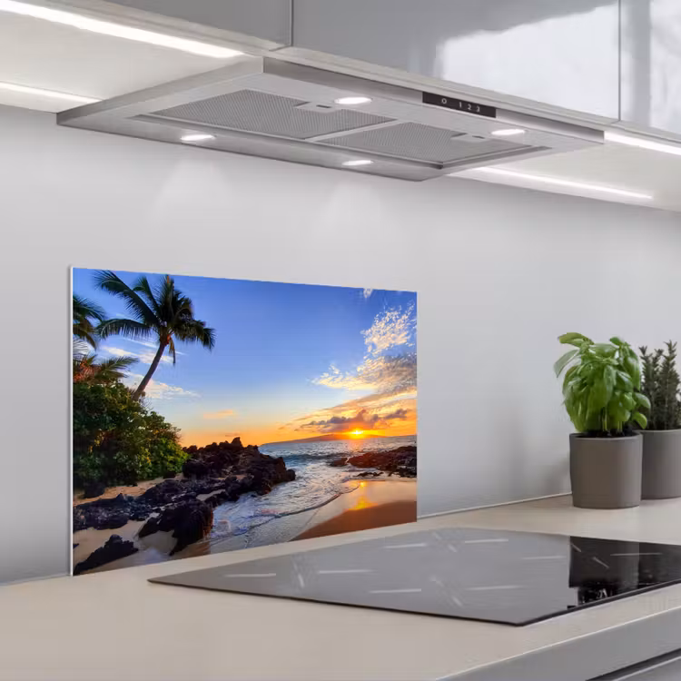 Paraschizzi cucina - Paradiso tropicale al tramonto — 1