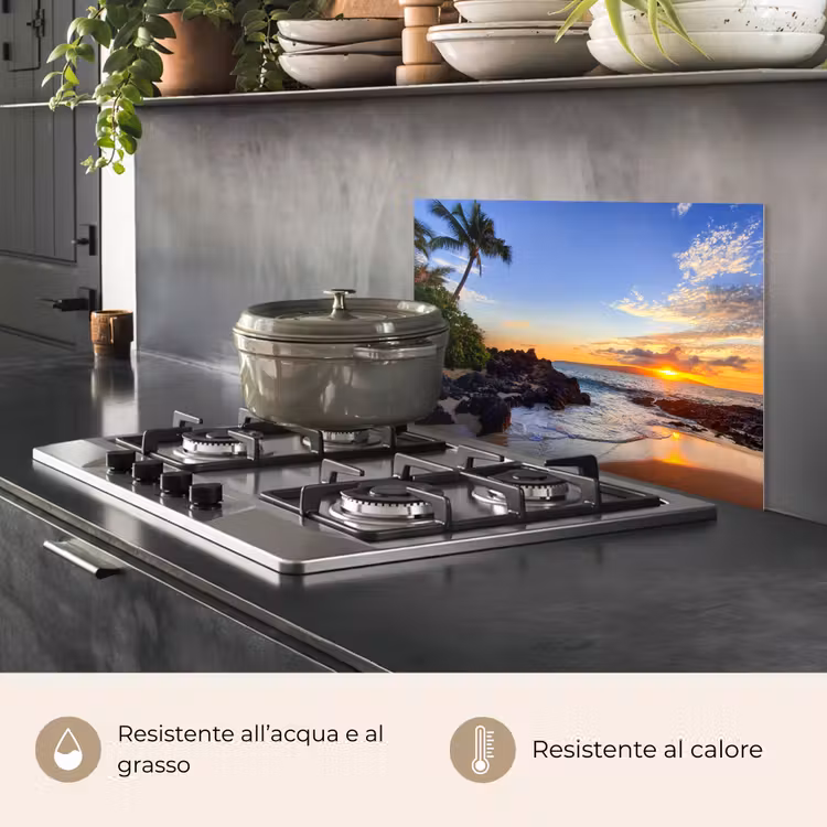 Paraschizzi cucina - Paradiso tropicale al tramonto — 2