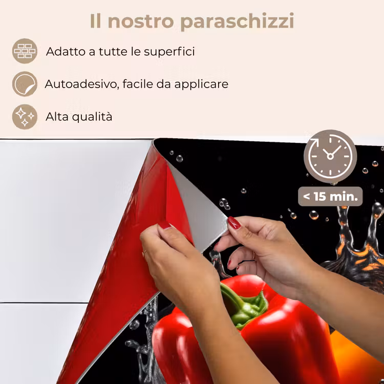 Paraschizzi cucina - Pepe - Acqua - Nero - Vegetale - Rosso - Giallo — 4