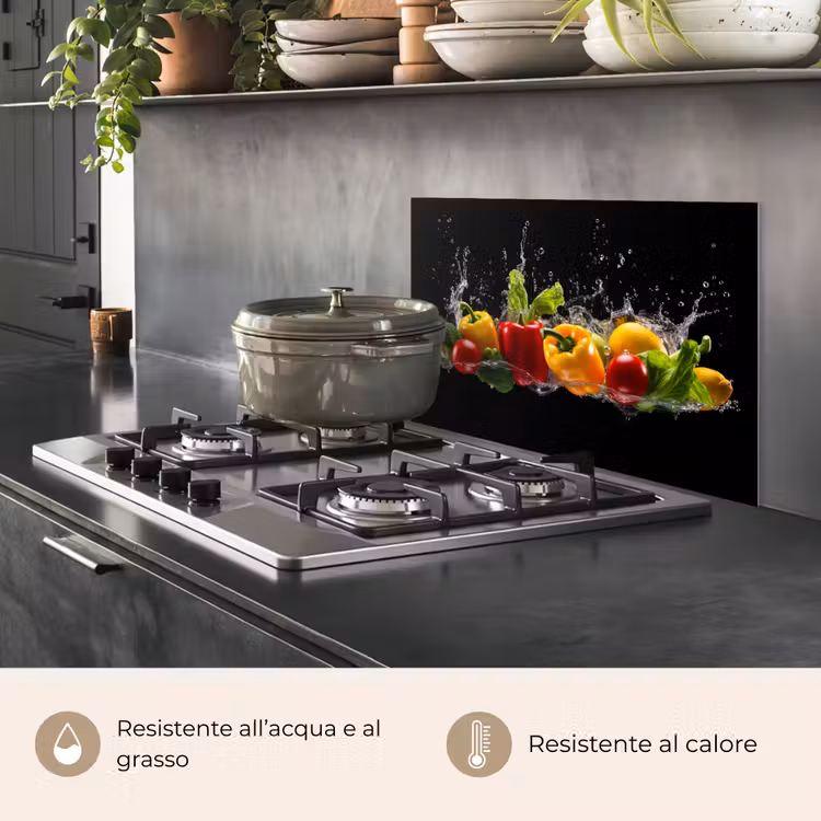 Paraschizzi cucina - Peperone - Acqua - Vegetale - Nero — 2