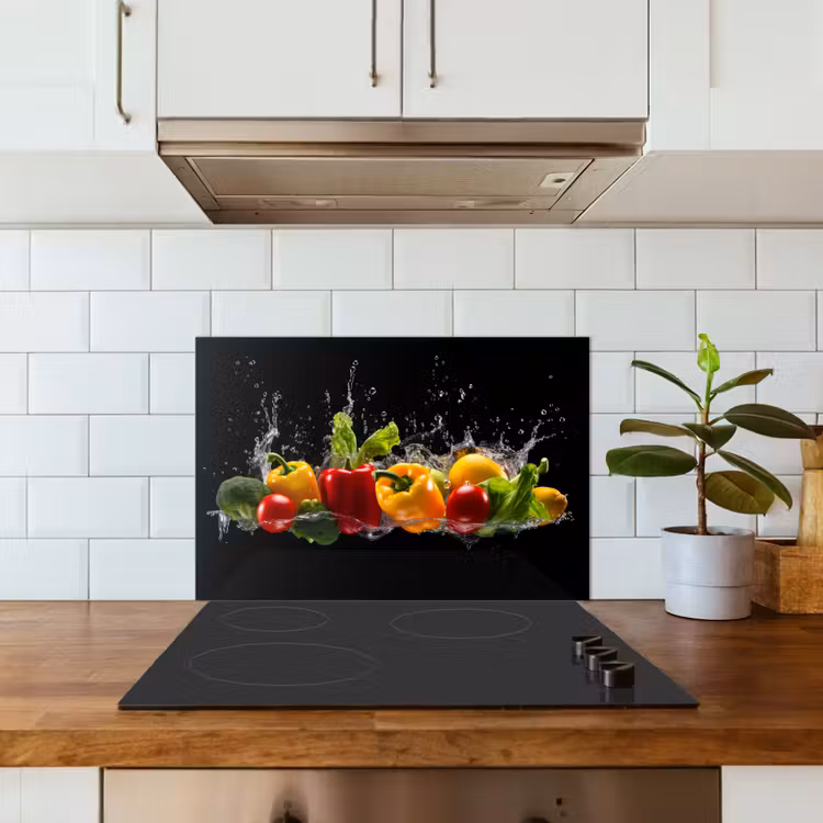 Paraschizzi cucina - Peperone - Acqua - Vegetale - Nero — 3
