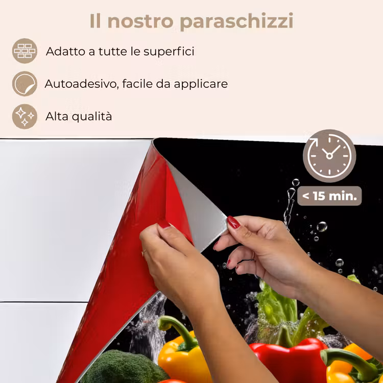 Paraschizzi cucina - Peperone - Acqua - Vegetale - Nero — 4