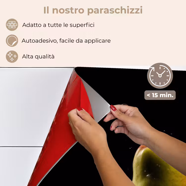 Paraschizzi cucina - Pera - Frutta - Acqua - Nero — 4