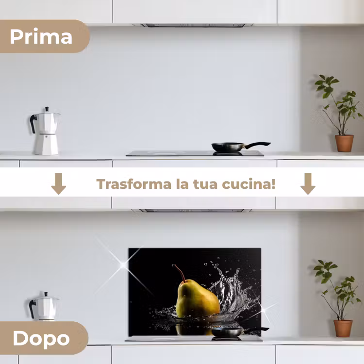 Paraschizzi cucina - Pera - Frutta - Acqua - Nero — 7