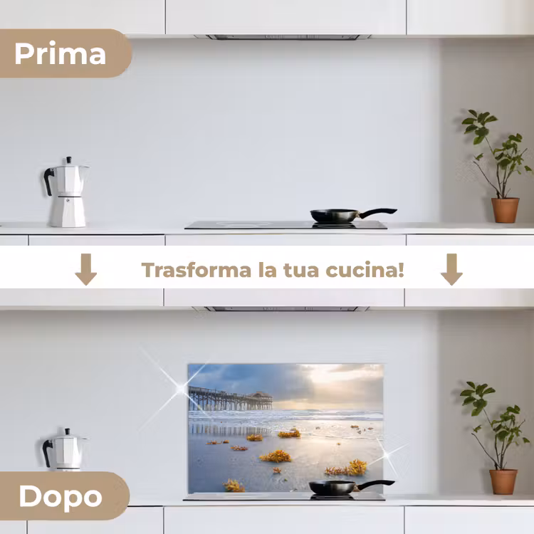 Paraschizzi cucina - Tramonto al molo — 7