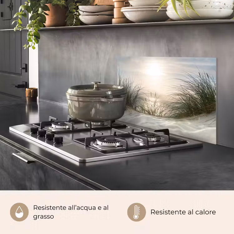 Paraschizzi cucina - Un'alba morbida sulle dune — 2