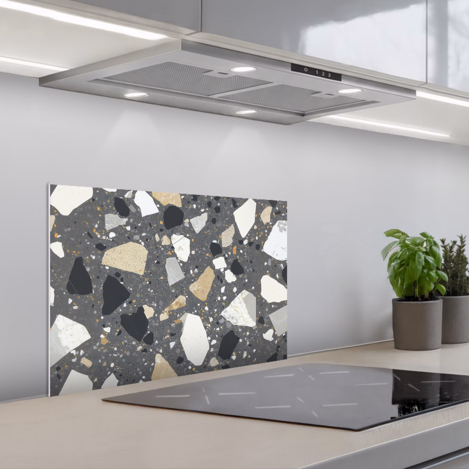 Paraschizzi cucina - Terrazzo - Decorazione - Pietre — 1