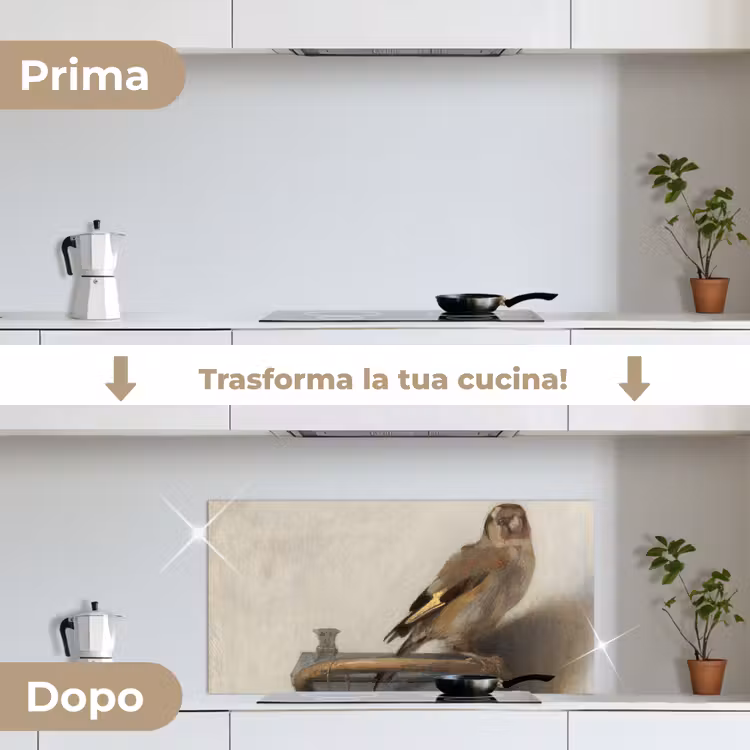 Paraschizzi cucina - Il cardellino - Carel Fabritius — 7