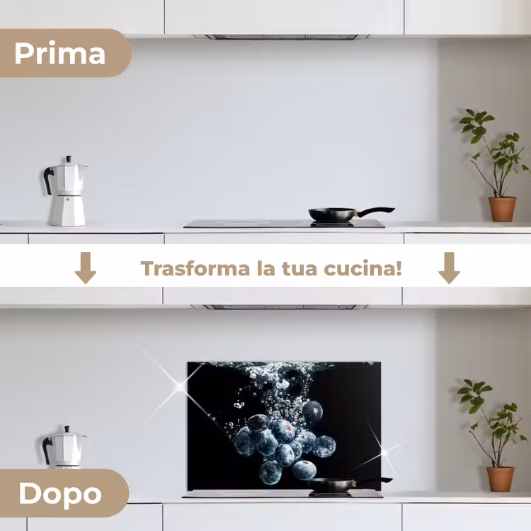 Paraschizzi cucina - Immersione di mirtilli — 7