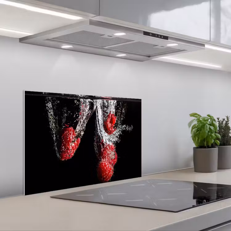 Paraschizzi cucina - Lampone rosso Splash — 1