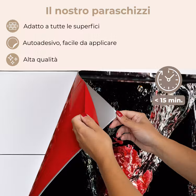 Paraschizzi cucina - Lampone rosso Splash — 4