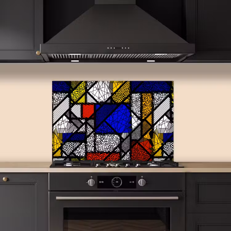 Paraschizzi cucina - Mondrian - Vetrate - Antichi maestri - Opera d'arte - Astratto - Pittura — 5