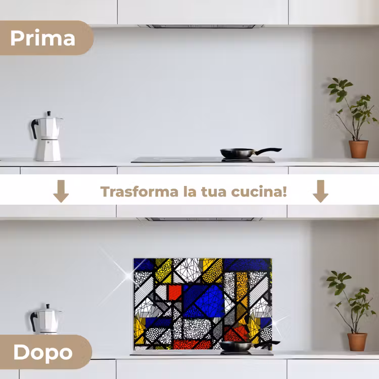 Paraschizzi cucina - Mondrian - Vetrate - Antichi maestri - Opera d'arte - Astratto - Pittura — 7