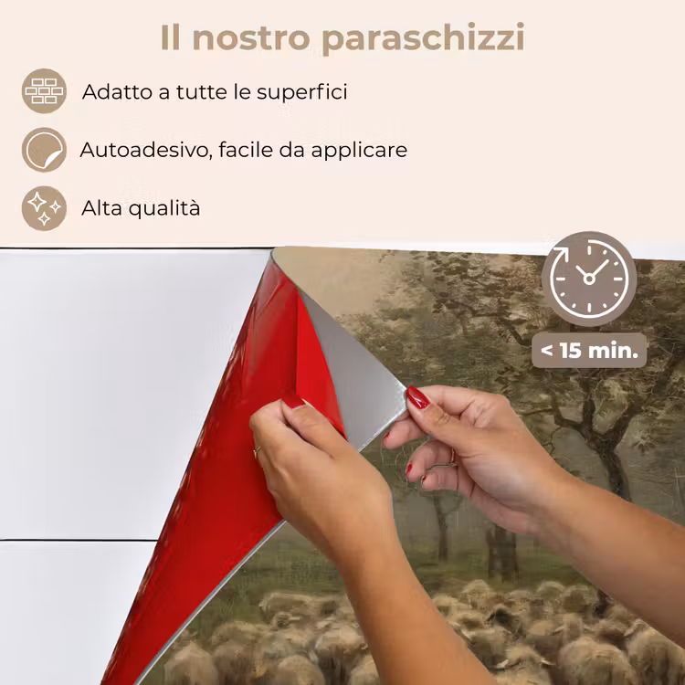 Paraschizzi cucina - Pastora con gregge di pecore - Dipinto di Anton Mauve — 4