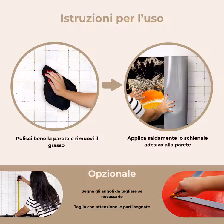 Paraschizzi cucina - Serenata agli spruzzi d'arancia — 6