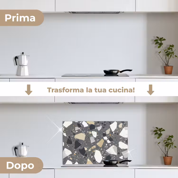 Paraschizzi cucina - Terrazzo - Decorazione - Pietre — 7