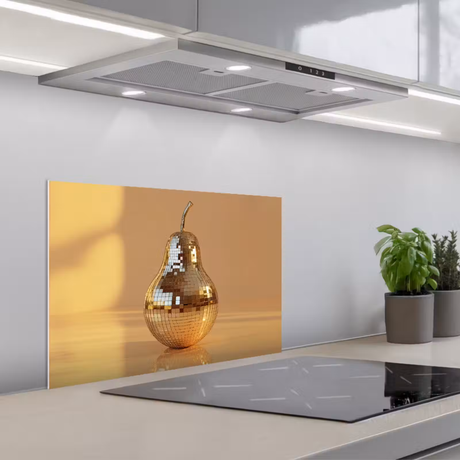 Paraschizzi cucina - Oro - Disco - Glitter - Pera — 1