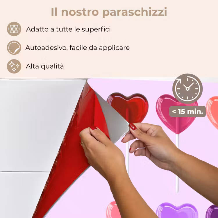 Paraschizzi cucina - Lecca-lecca - Cuore - Rosa - Caramella — 4