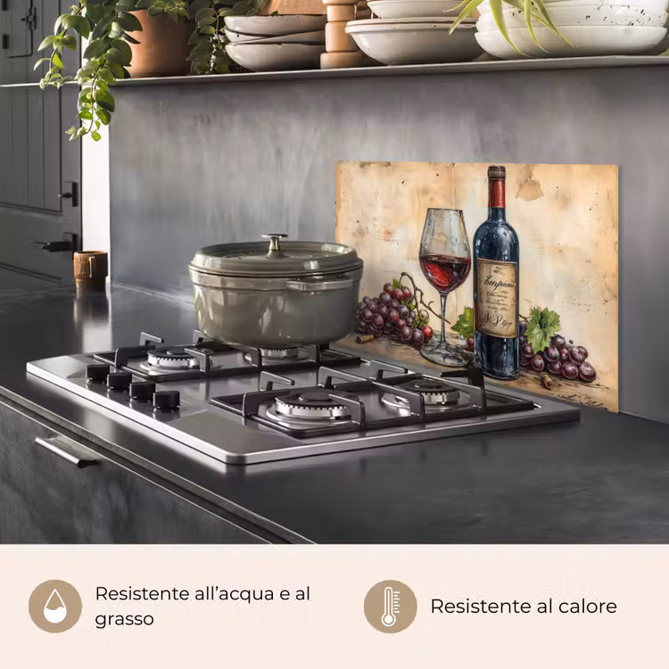 Paraschizzi cucina - Natura morta con vino e uva — 2