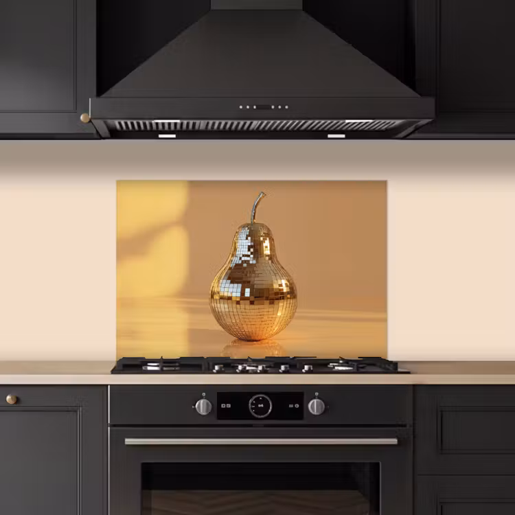 Paraschizzi cucina - Oro - Disco - Glitter - Pera — 5
