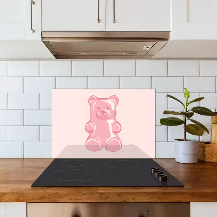 Paraschizzi cucina - Orso - Rosa - Caramella — 3
