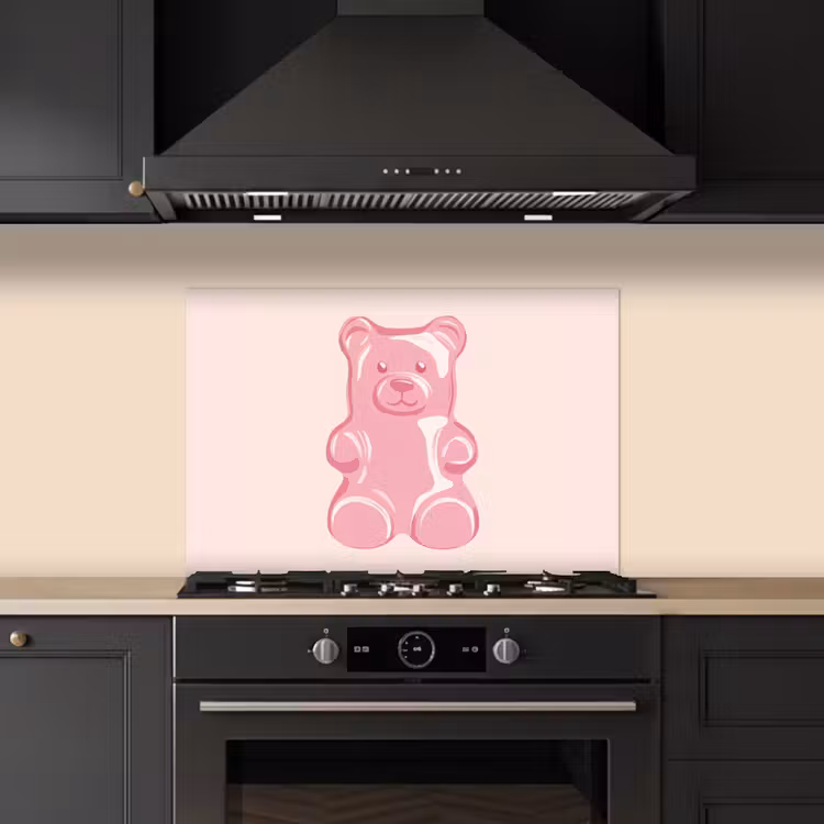 Paraschizzi cucina - Orso - Rosa - Caramella — 5