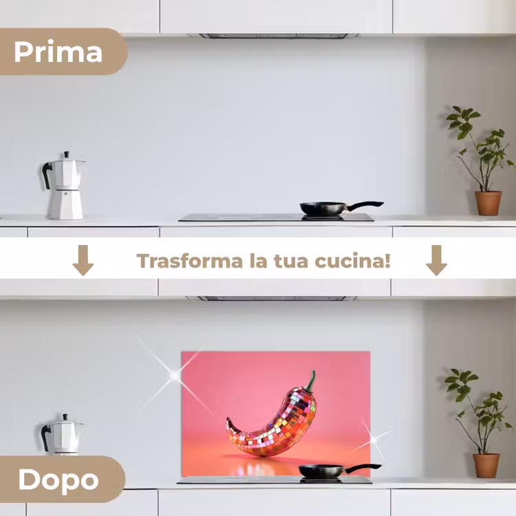 Paraschizzi cucina - Pepe - Disco - Rosso - Glitter — 7