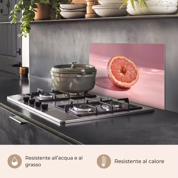 Paraschizzi cucina - Pompelmo - Rosa - Disco - Lucido — 2