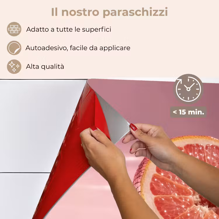 Paraschizzi cucina - Pompelmo - Rosa - Disco - Lucido — 4