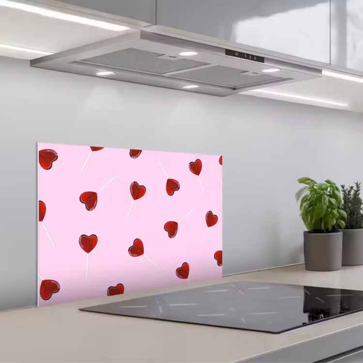 Paraschizzi cucina - Rosa - Cuore - Lecca-lecca - Caramella — 1
