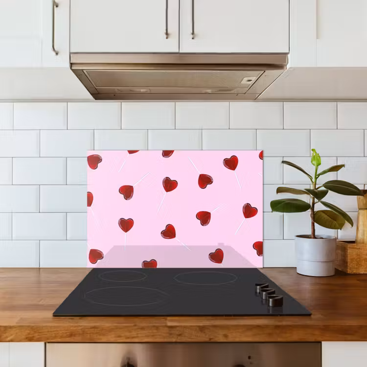 Paraschizzi cucina - Rosa - Cuore - Lecca-lecca - Caramella — 3