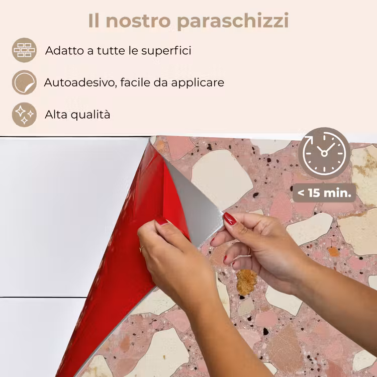 Paraschizzi cucina - Rosa - Decorazione - Pietre - Terrazzo — 4