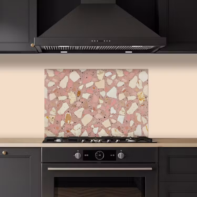 Paraschizzi cucina - Rosa - Decorazione - Pietre - Terrazzo — 5