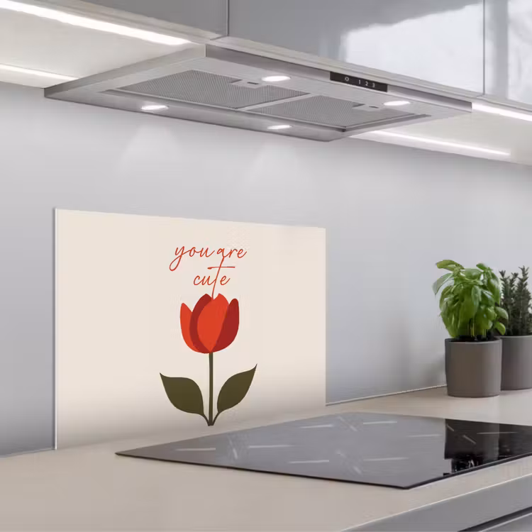 Paraschizzi cucina - Rosa - Rosso - Fiore - San Valentino — 1