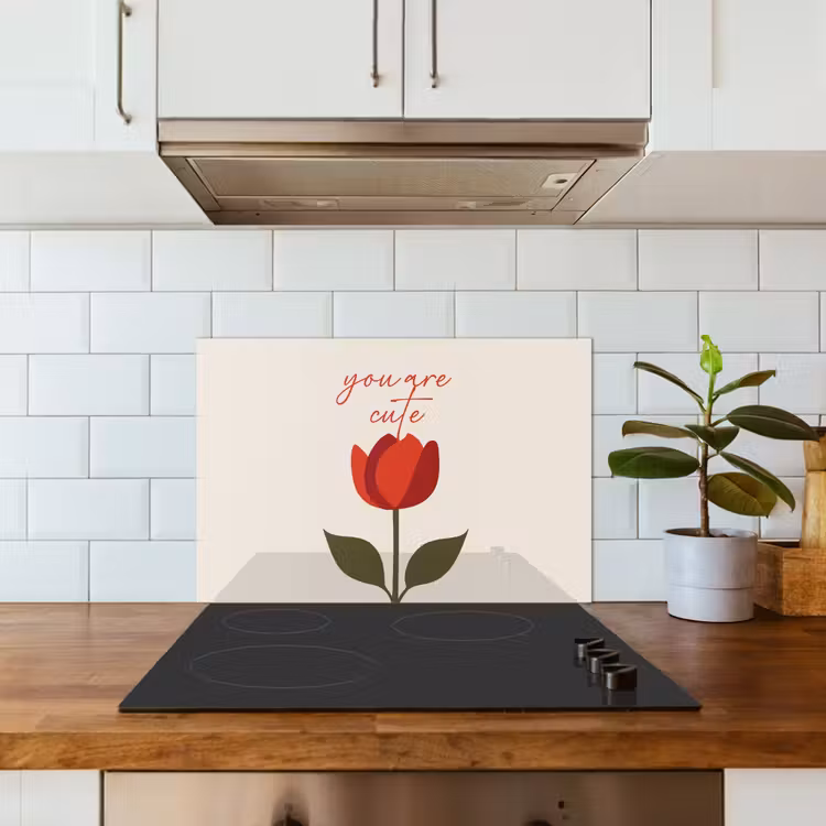 Paraschizzi cucina - Rosa - Rosso - Fiore - San Valentino — 3