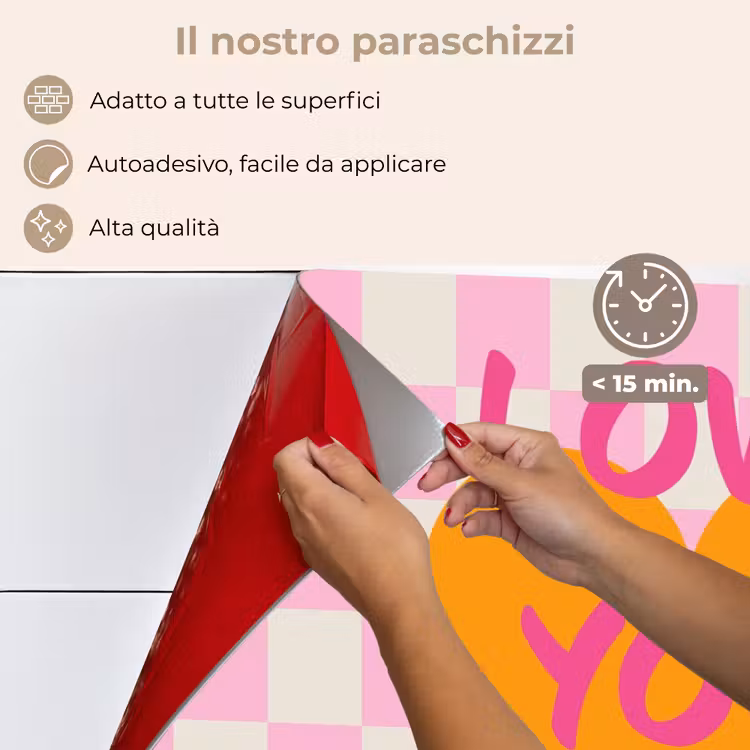 Paraschizzi cucina - San Valentino - Amore - Rosa - Arancione — 4