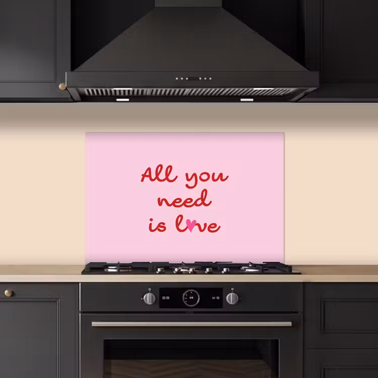 Paraschizzi cucina - Testo - Rosa - Amore - Cuore — 5