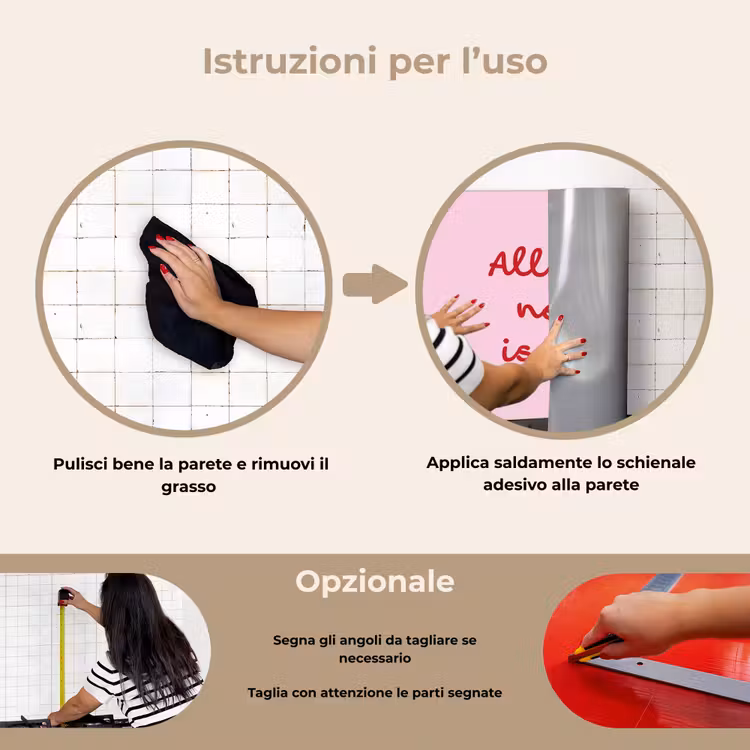 Paraschizzi cucina - Testo - Rosa - Amore - Cuore — 6