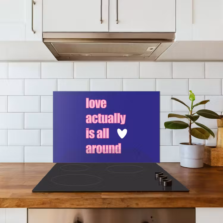 Paraschizzi cucina - Testo - San Valentino - Amore - Blu — 3