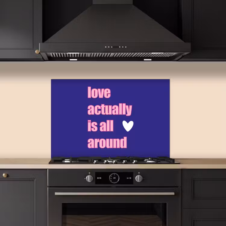 Paraschizzi cucina - Testo - San Valentino - Amore - Blu — 5