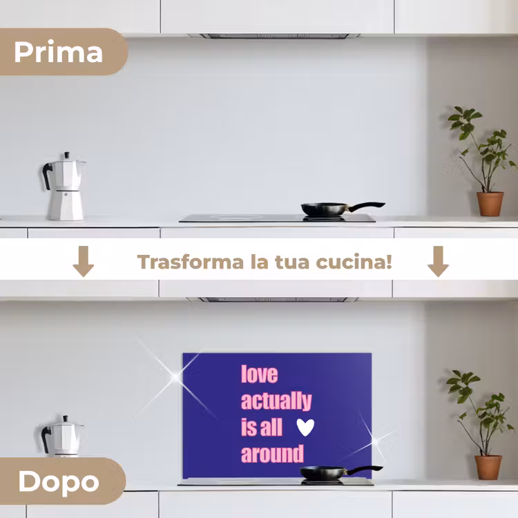 Paraschizzi cucina - Testo - San Valentino - Amore - Blu — 7