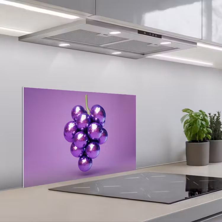 Paraschizzi cucina - Uva - Disco - Glitter - Viola — 1