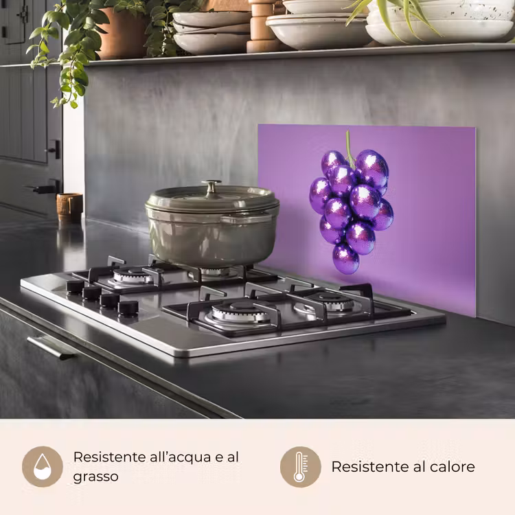 Paraschizzi cucina - Uva - Disco - Glitter - Viola — 2